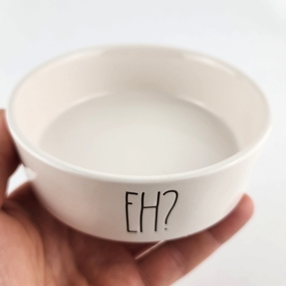 Rae Dunn 4" Cute White Dog Cat  Bowls Pet Dish by Magenta Large Letters EH? - Picture 2 of 6